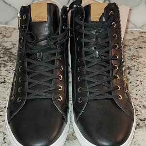 Aldo Kecker Mens Sneaker Size 13 Black White Gold